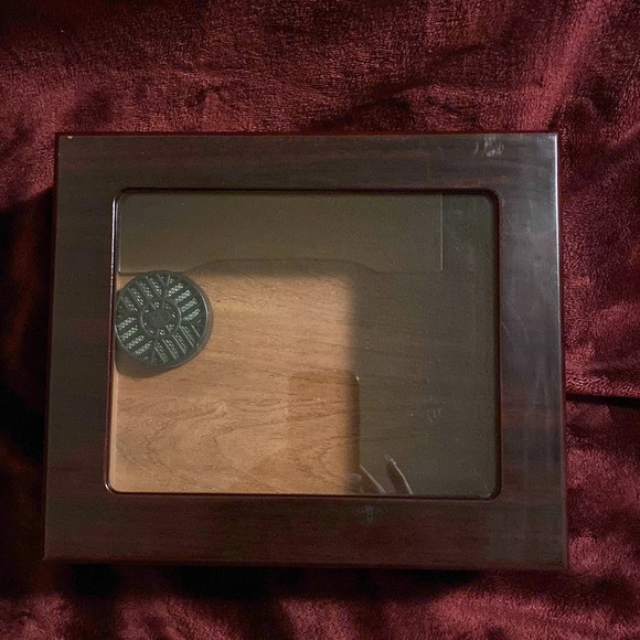 Humidor (Mahogany) dimensions are
10 31/100"W X8 3/4"D X4 31/100"H - Picture 2 of 4